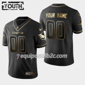 Camiseta Niño NFL Miami Dolphins Personalizar Nike Negro Golden Edition